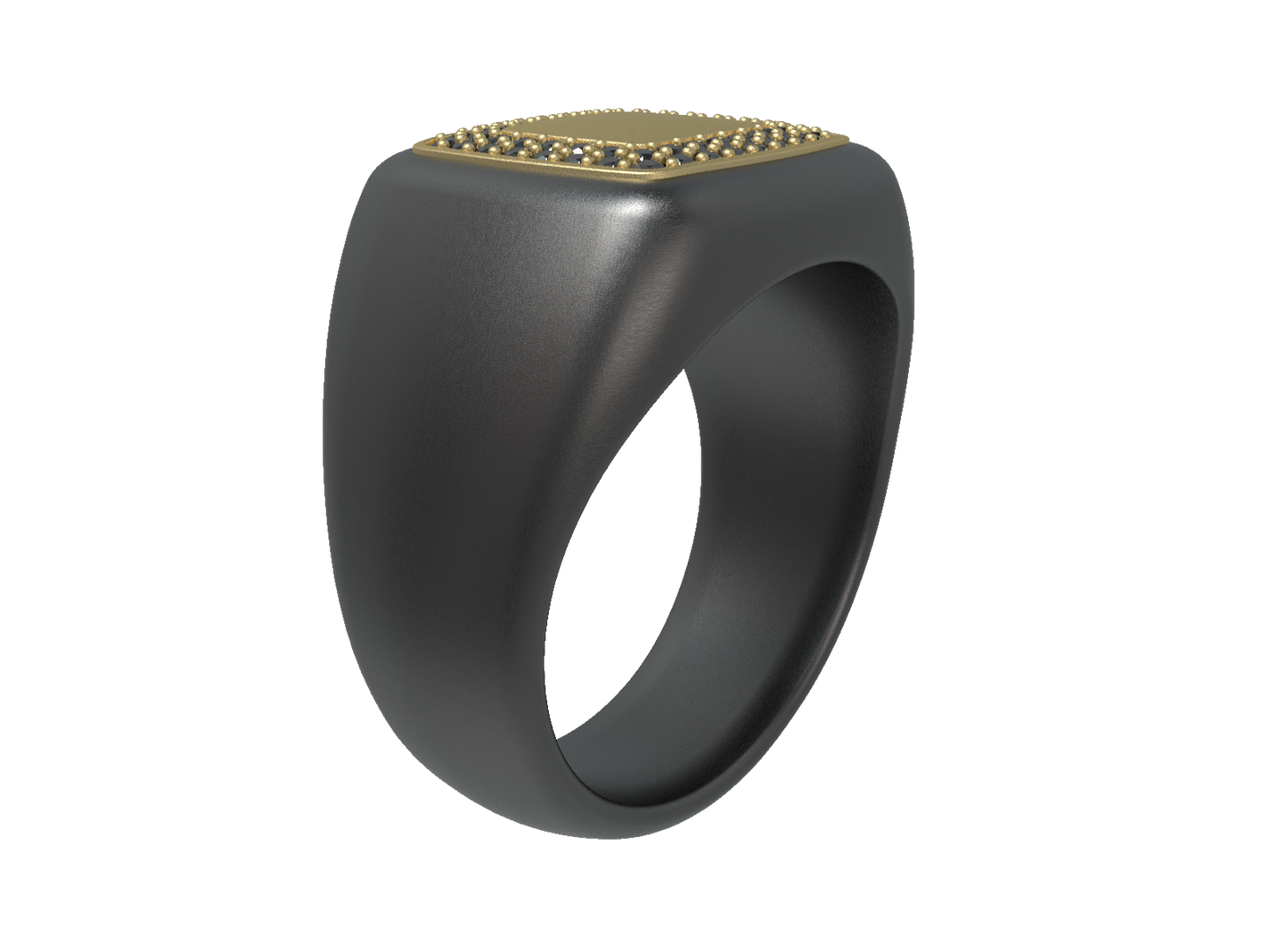 Valor Square Signet Ring 14K Gold