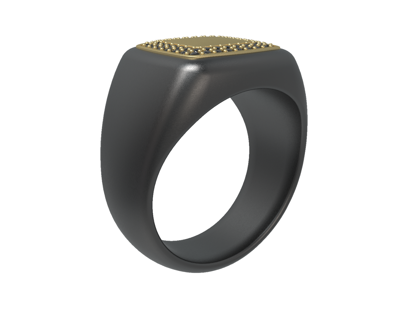 Valor Square Signet Ring 14K Gold