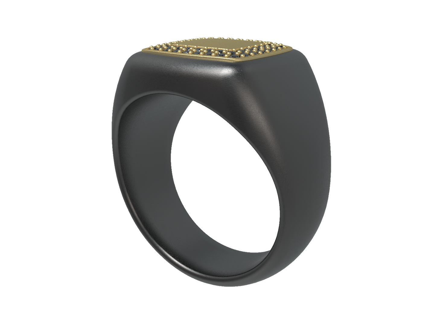 Valor Square Signet Ring 14K Gold