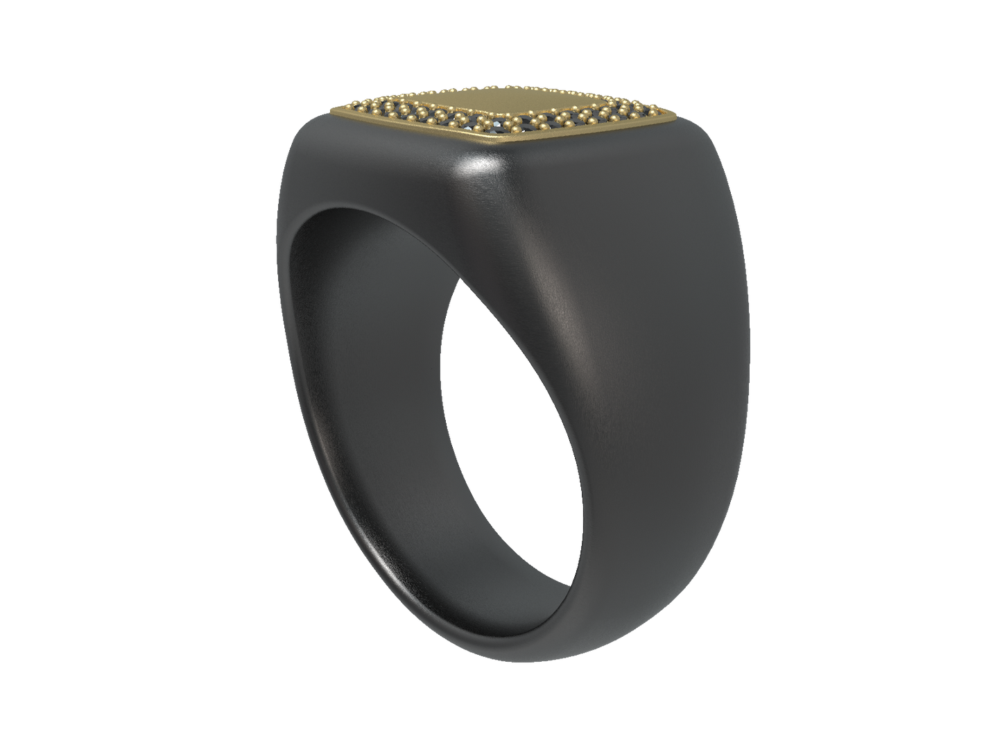 Valor Square Signet Ring 14K Gold