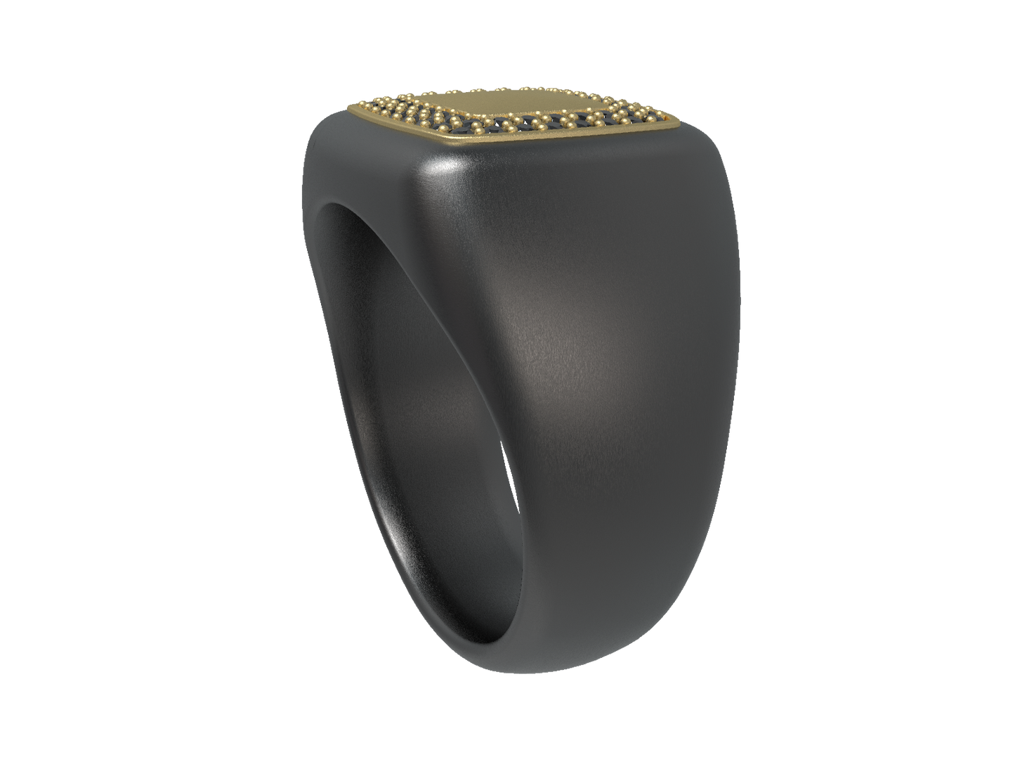 Valor Square Signet Ring 14K Gold