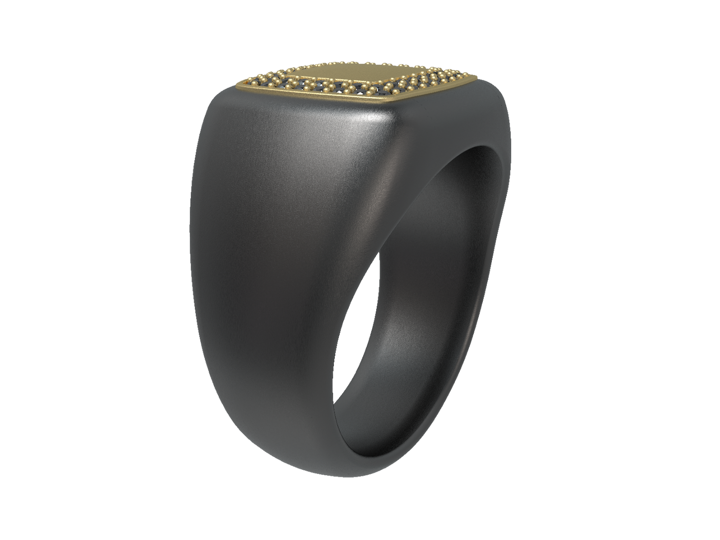 Valor Square Signet Ring 14K Gold