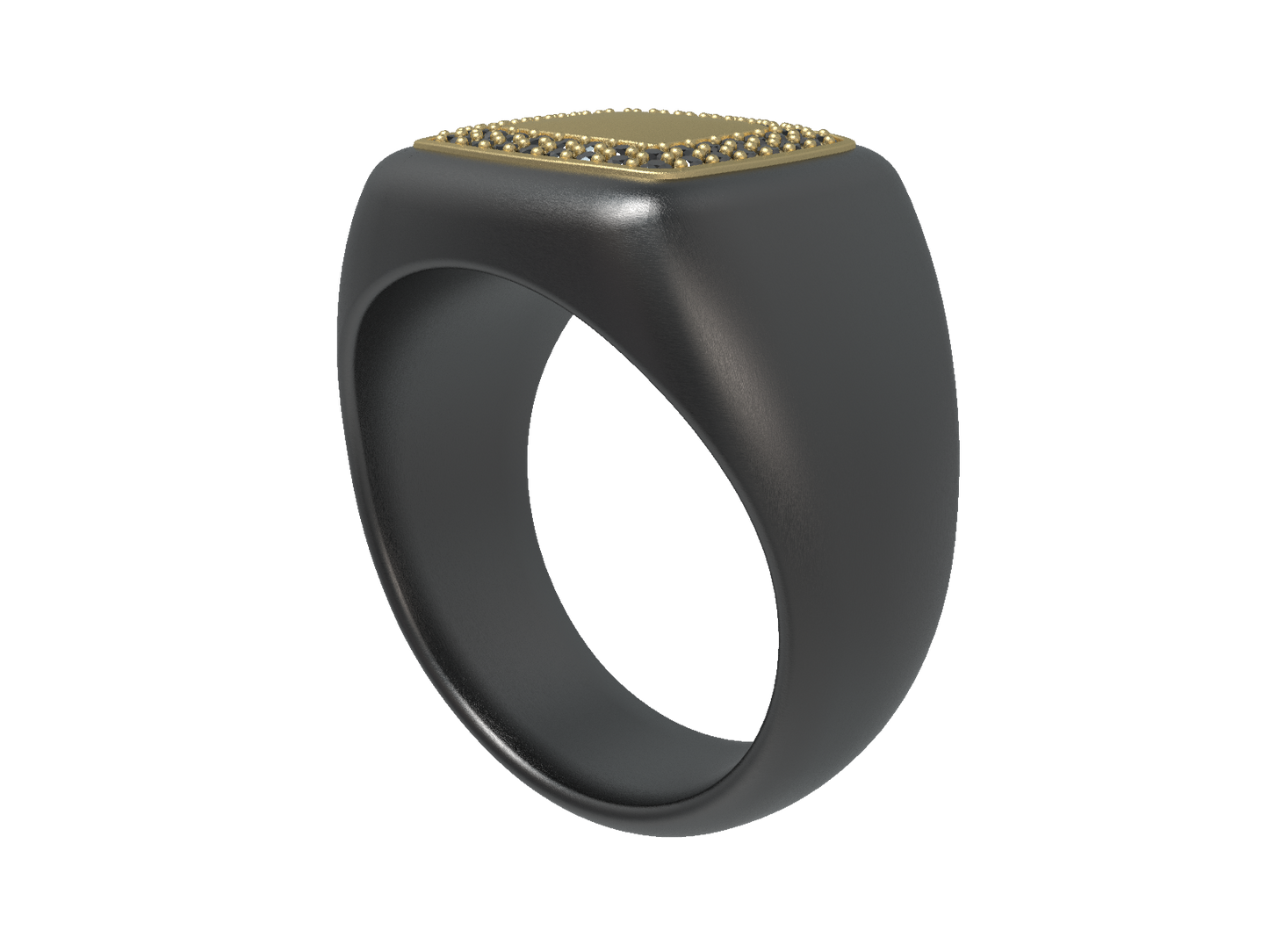 Valor Square Signet Ring 14K Gold