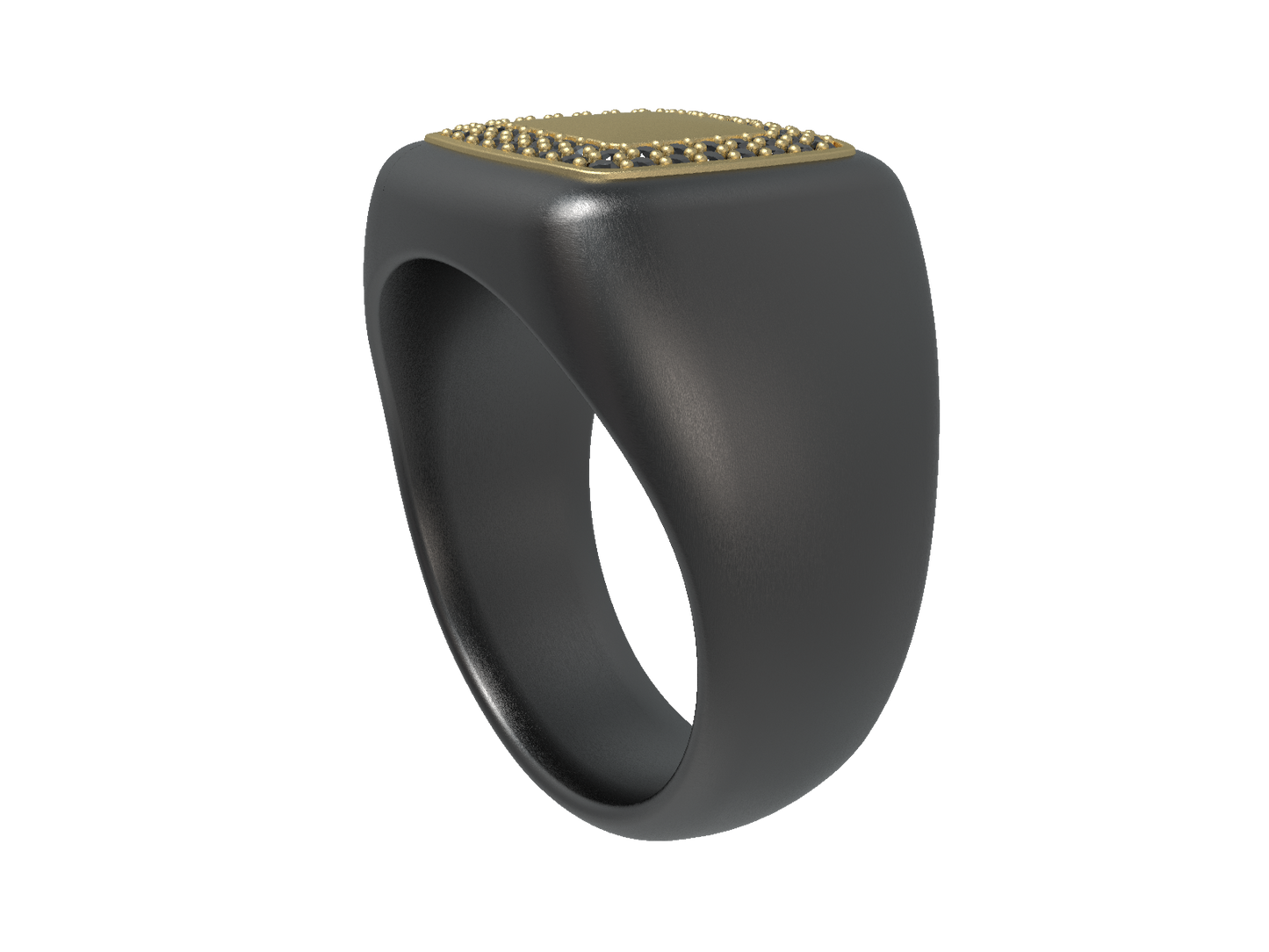 Valor Square Signet Ring 14K Gold