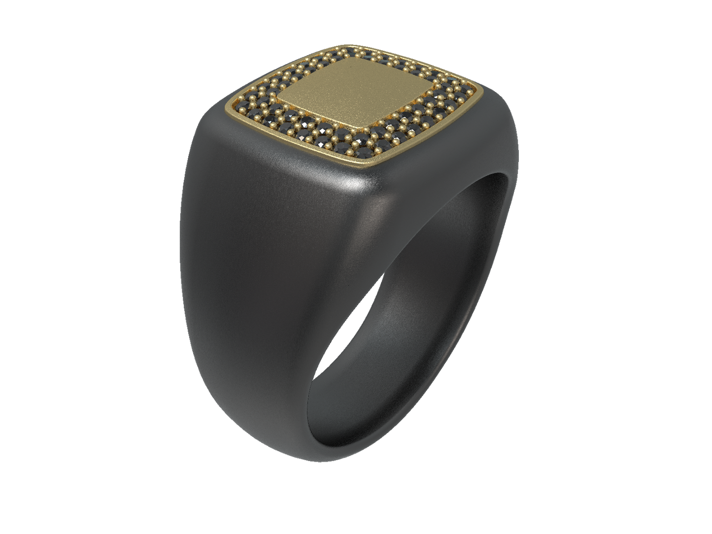 Valor Square Signet Ring 14K Gold