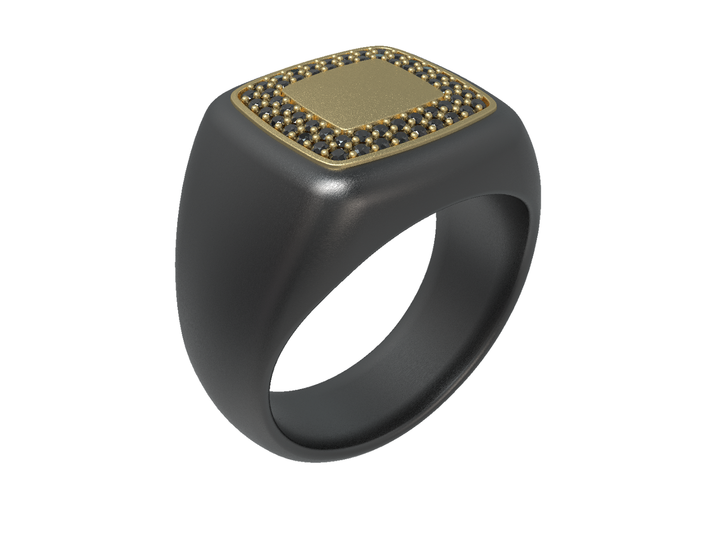 Valor Square Signet Ring 14K Gold