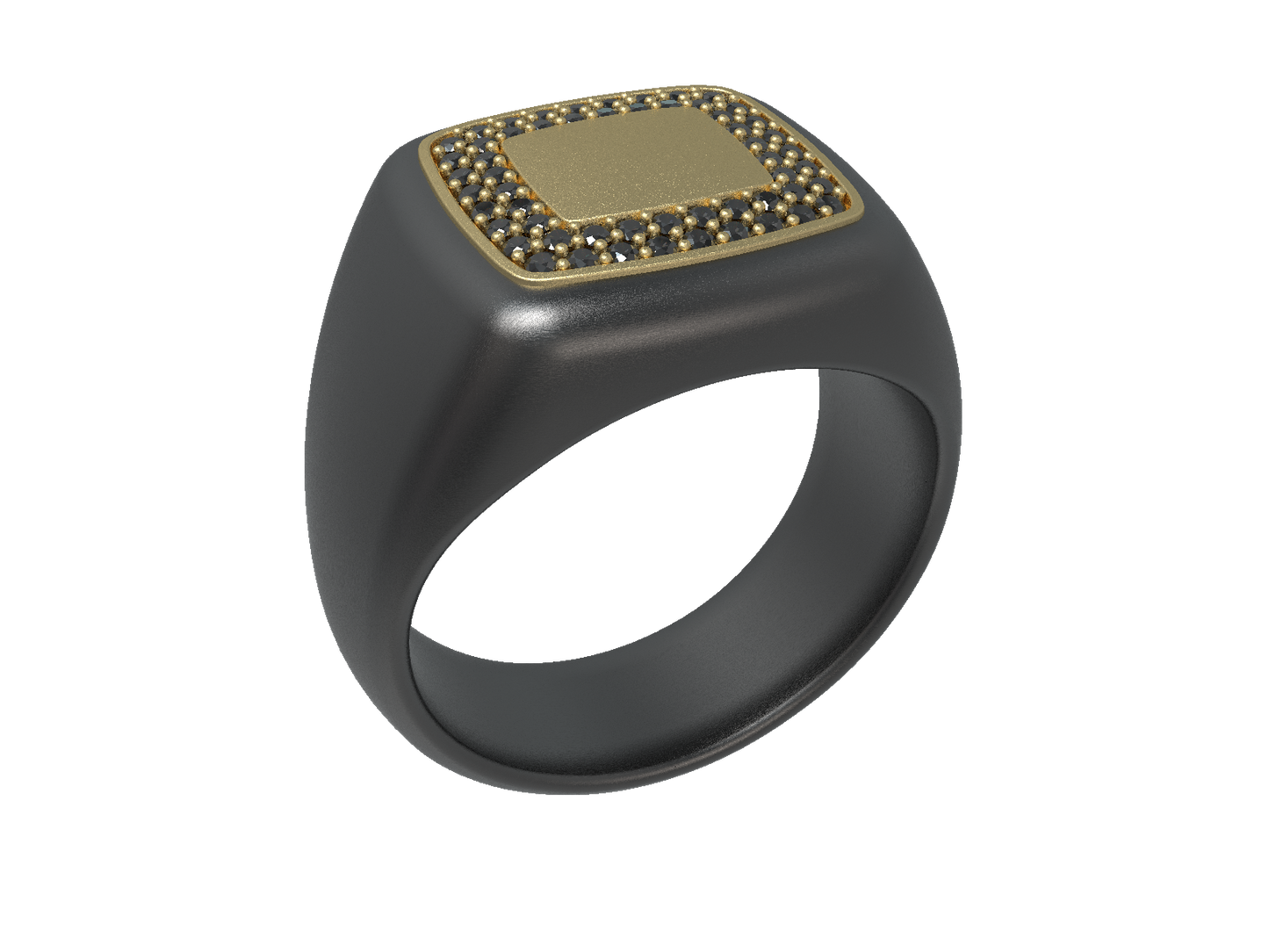 Valor Square Signet Ring 14K Gold