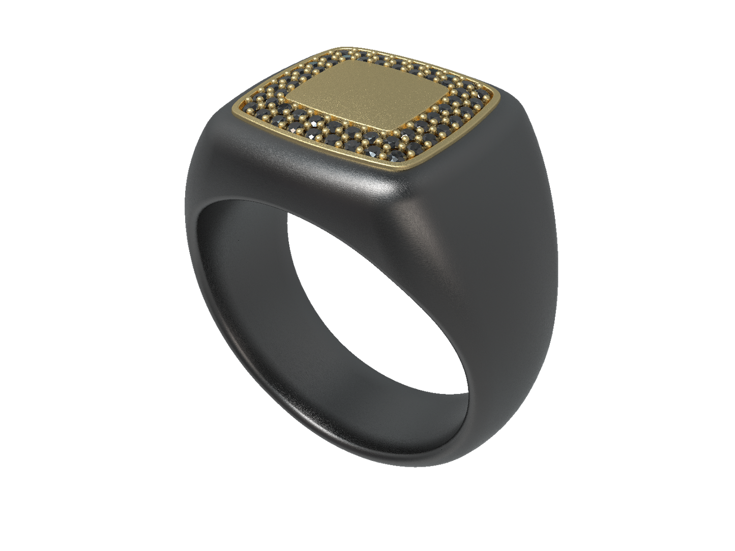 Valor Square Signet Ring 14K Gold