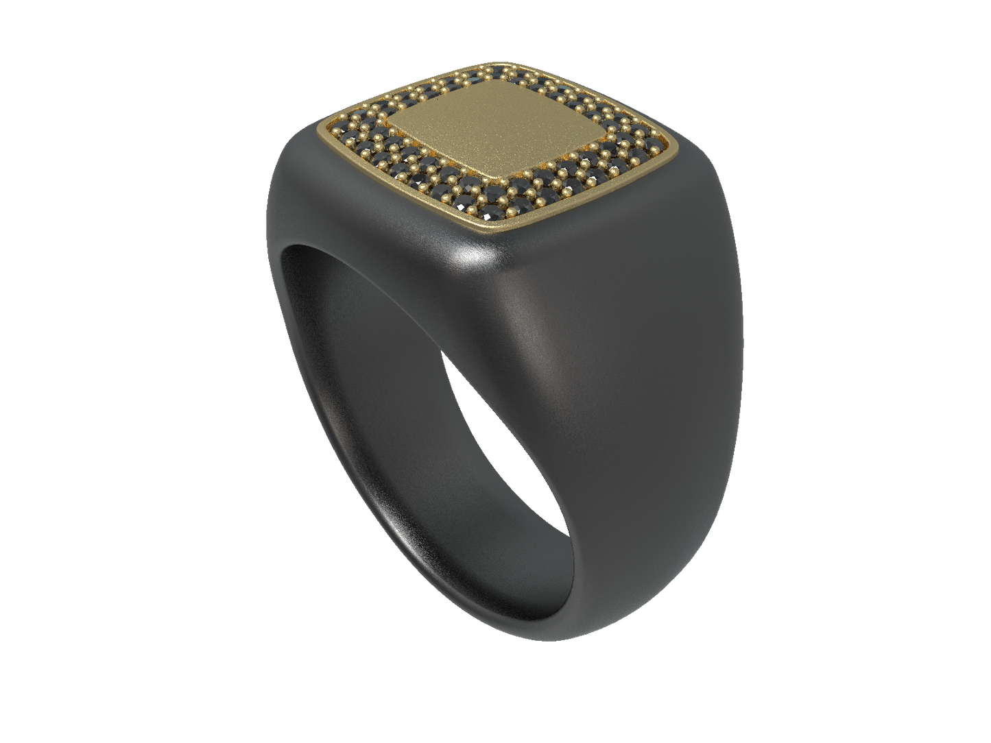 Valor Square Signet Ring 14K Gold