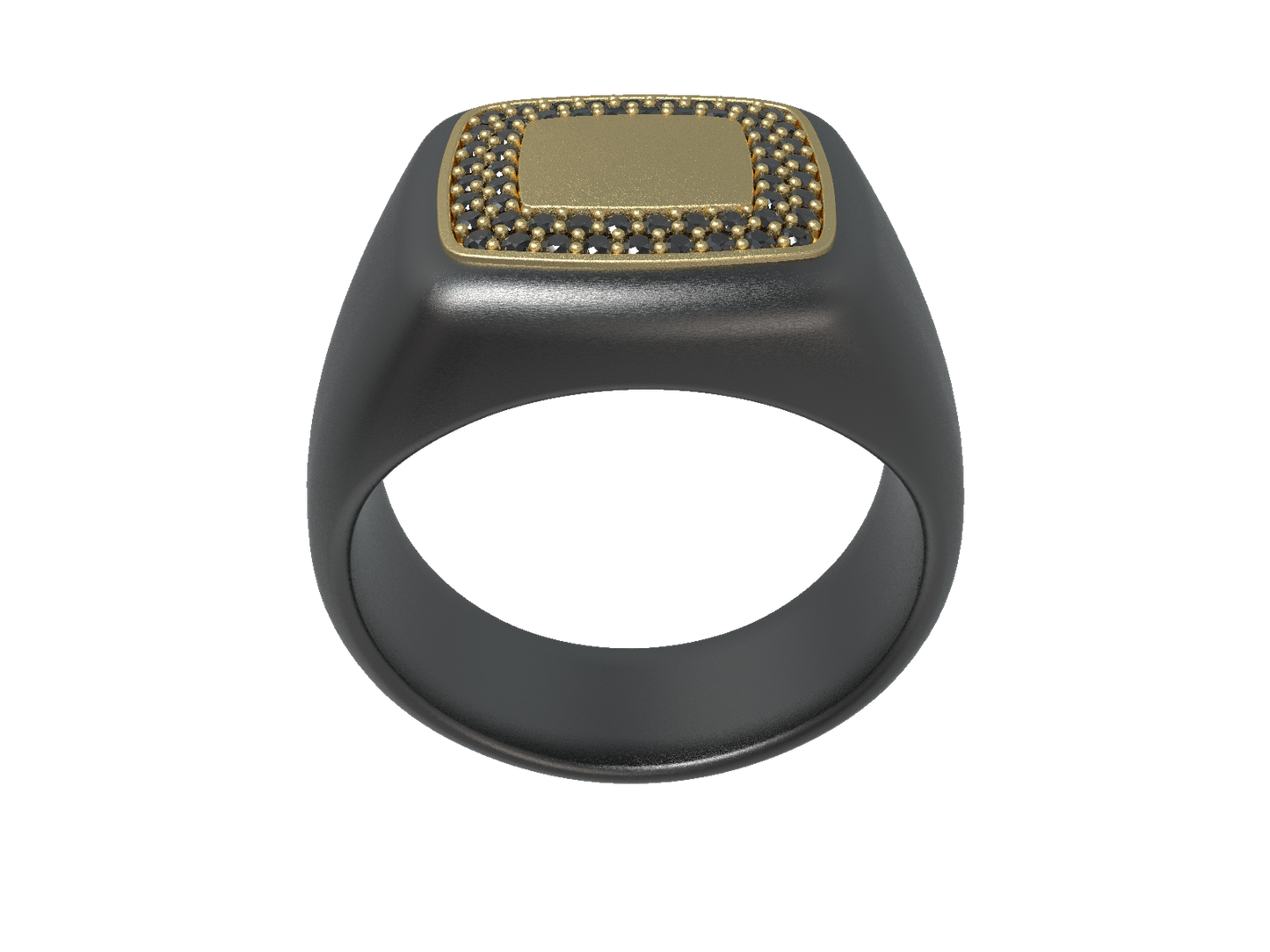 Valor Square Signet Ring 14K Gold