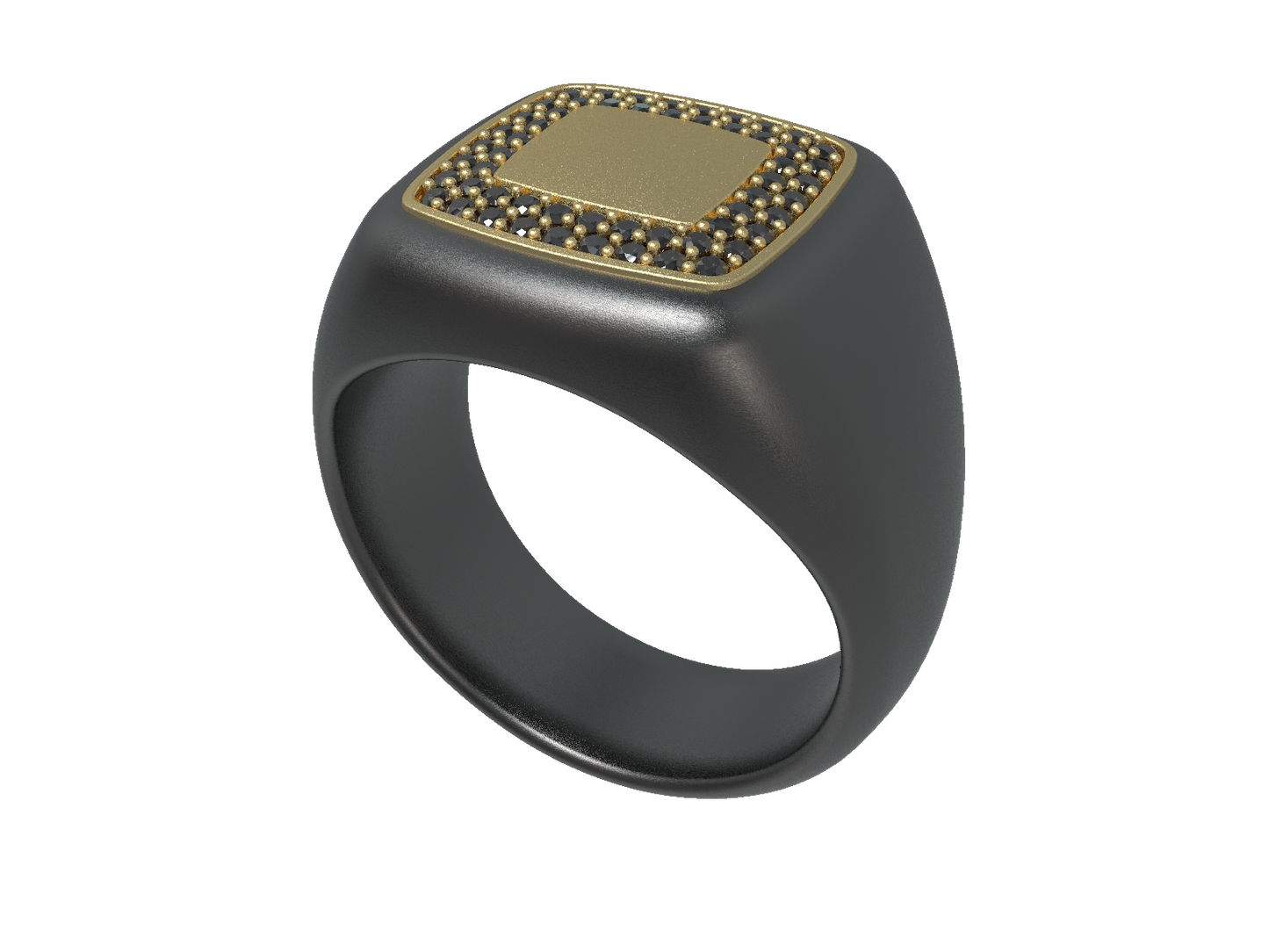 Valor Square Signet Ring 14K Gold