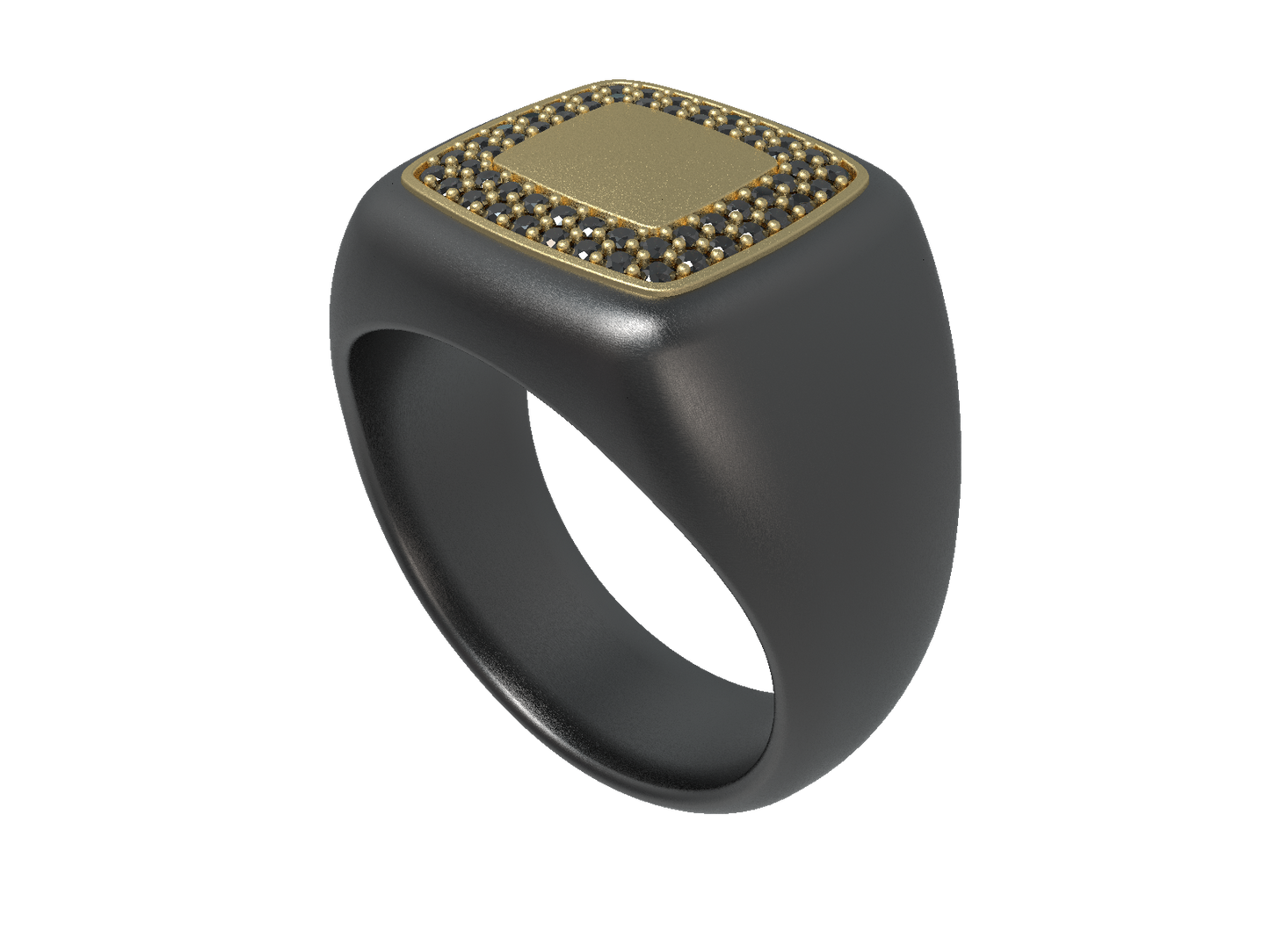 Valor Square Signet Ring 14K Gold