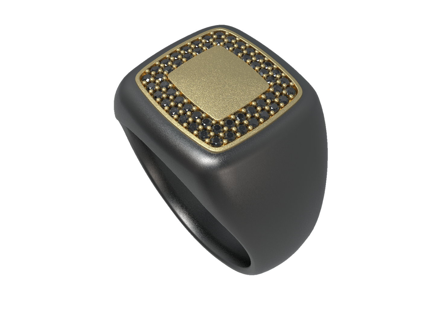 Valor Square Signet Ring 14K Gold