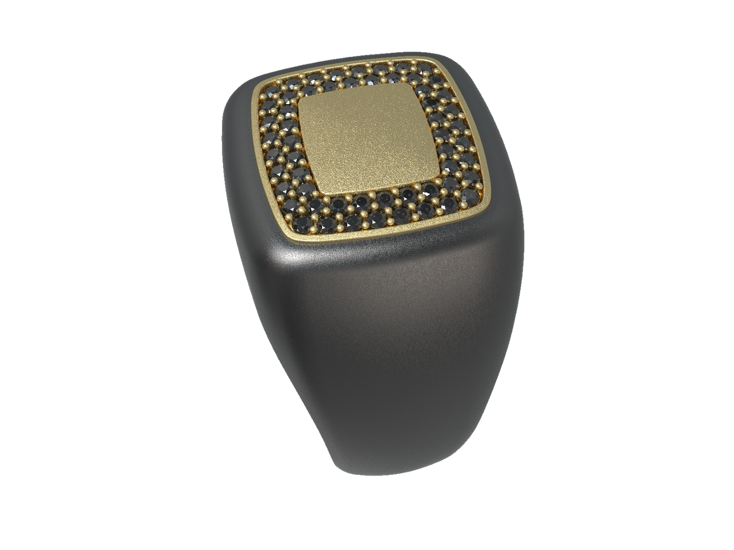 Valor Square Signet Ring 14K Gold