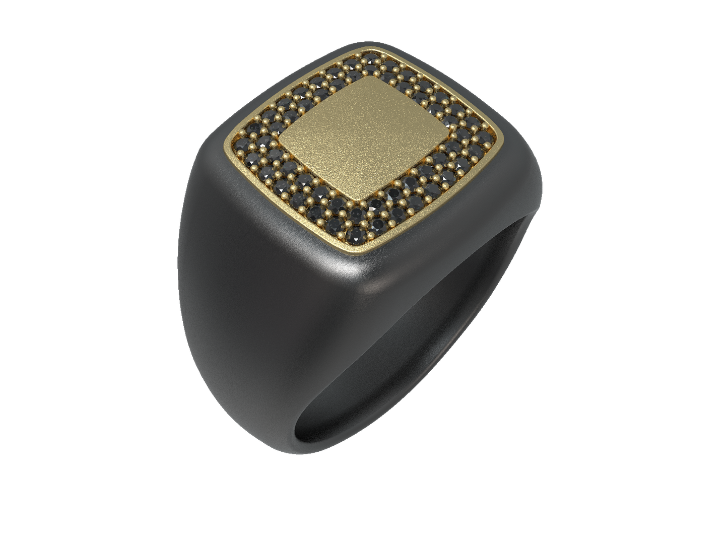 Valor Square Signet Ring 14K Gold