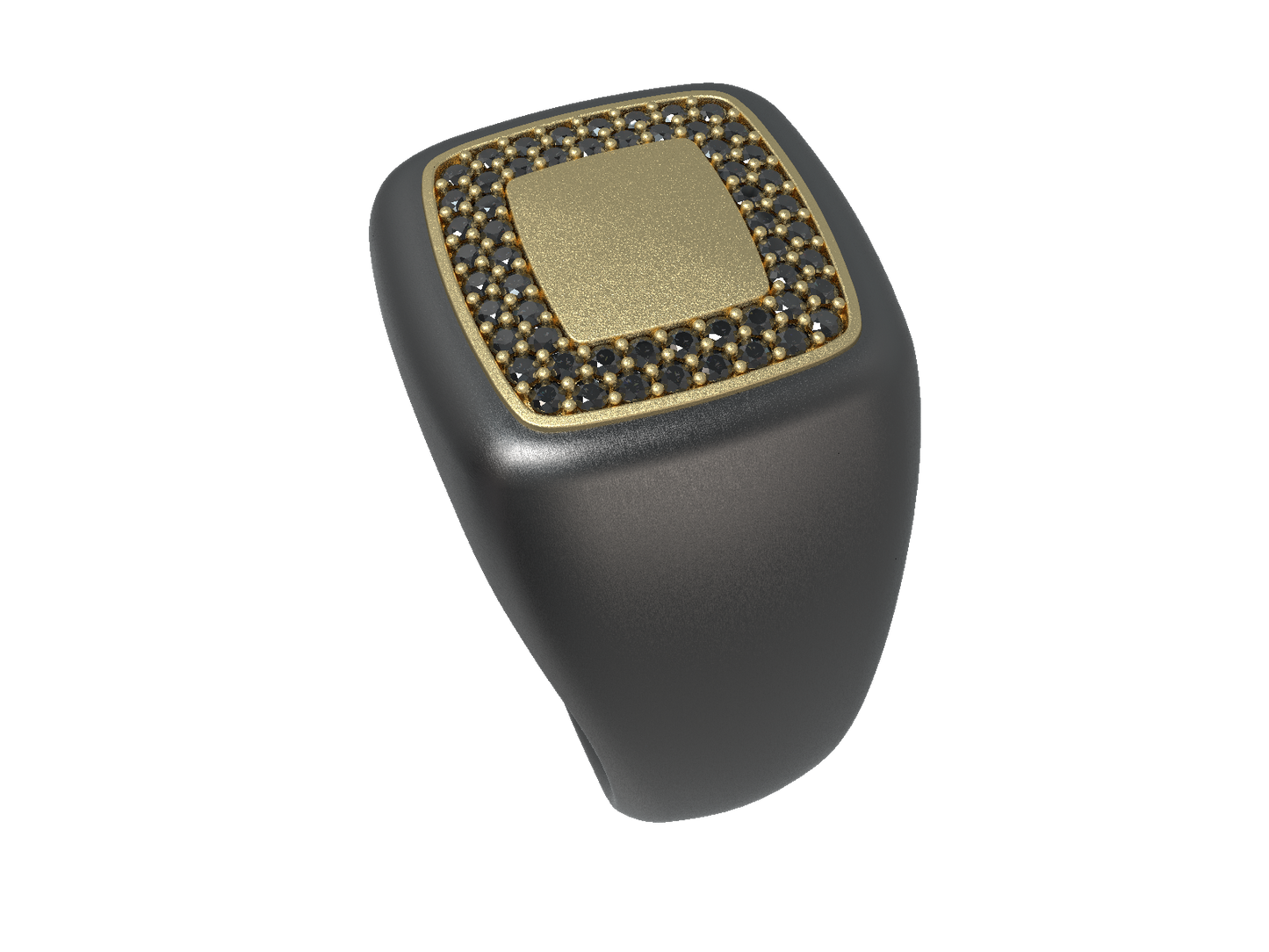 Valor Square Signet Ring 14K Gold