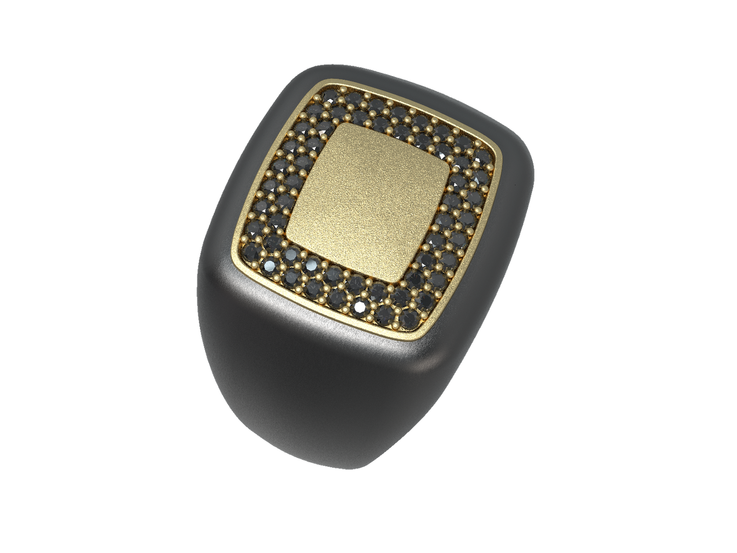 Valor Square Signet Ring 14K Gold