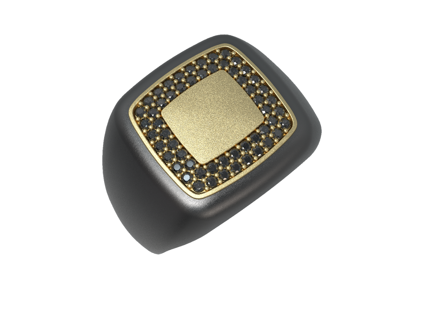 Valor Square Signet Ring 14K Gold