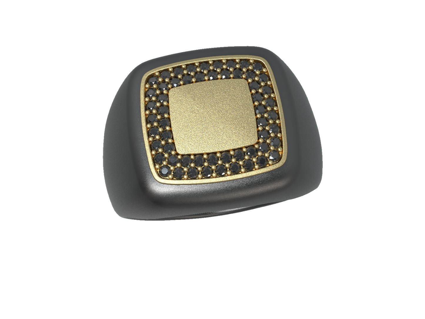 Valor Square Signet Ring 14K Gold