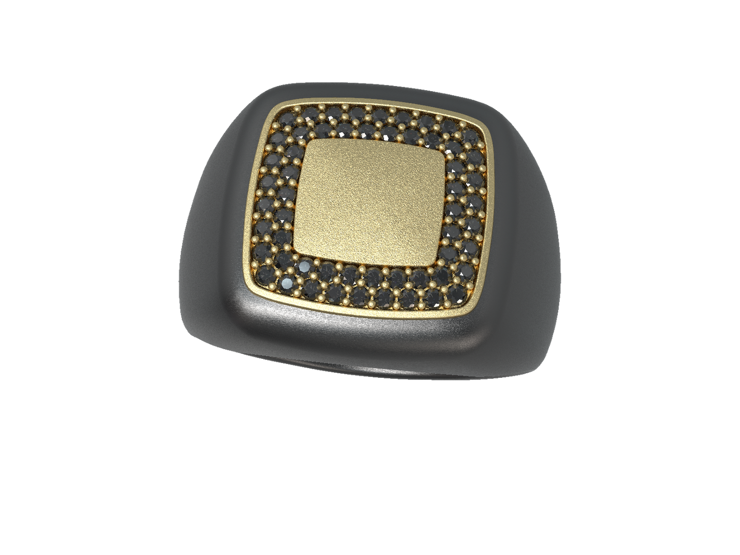 Valor Square Signet Ring 14K Gold