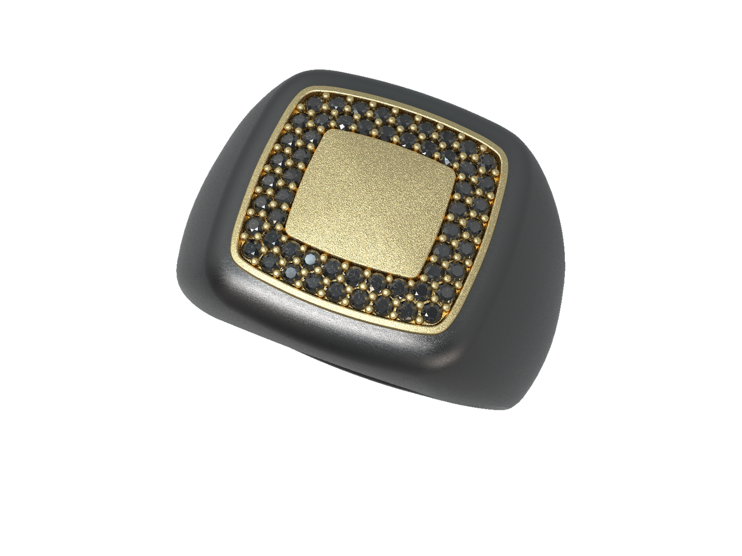 Valor Square Signet Ring 14K Gold