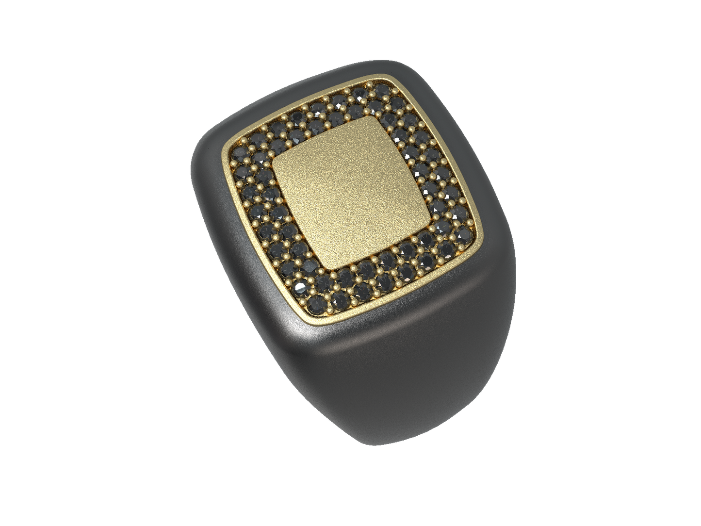 Valor Square Signet Ring 14K Gold