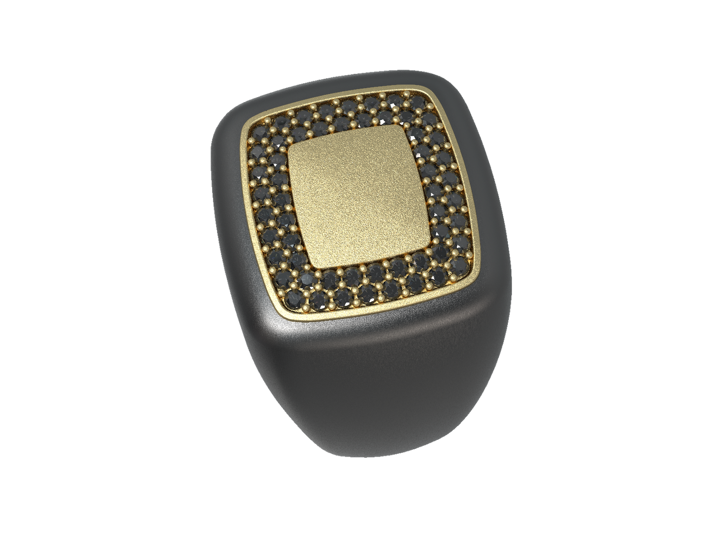 Valor Square Signet Ring 14K Gold