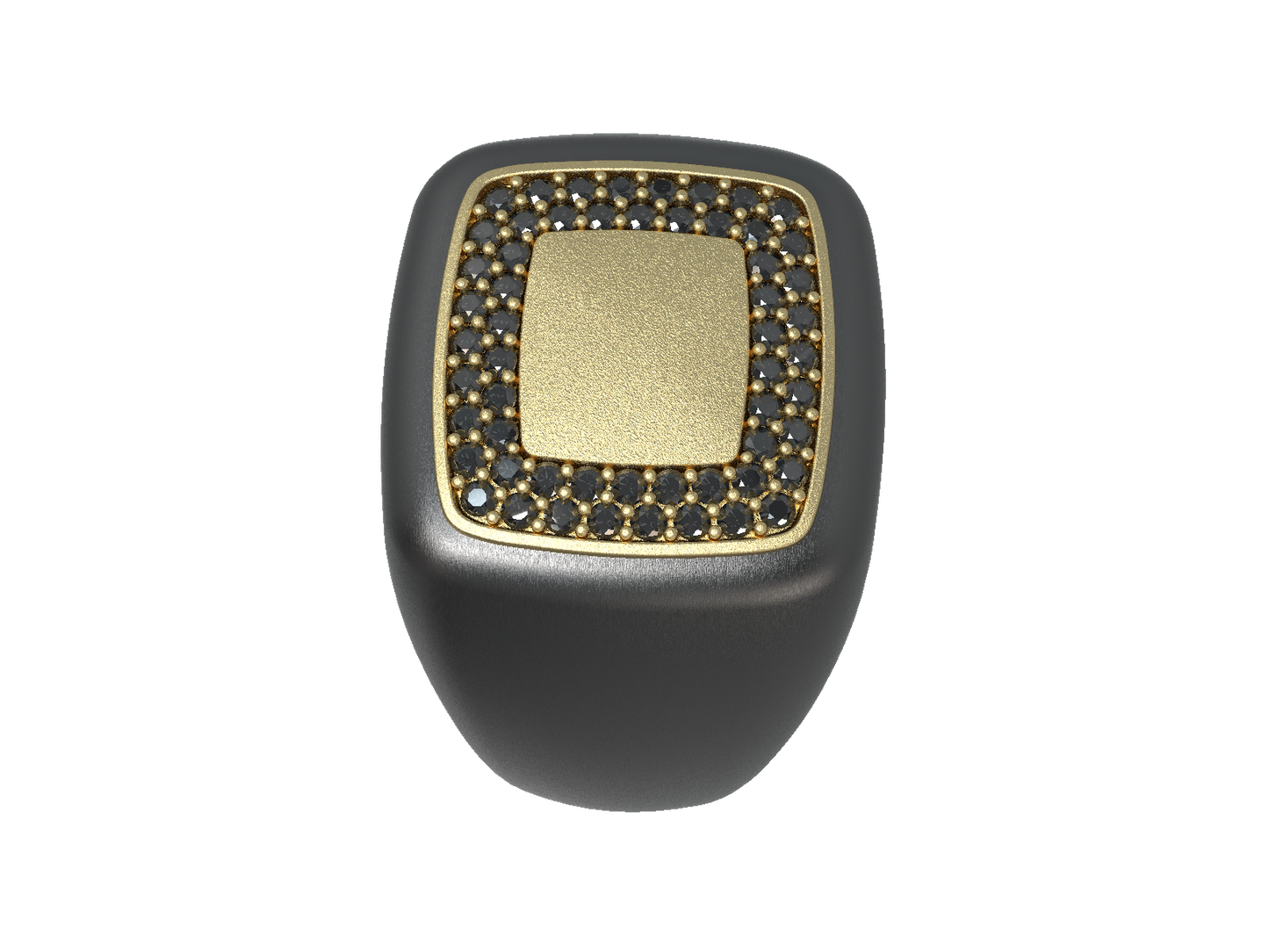 Valor Square Signet Ring 14K Gold