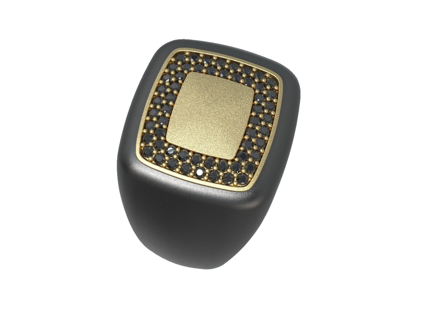 Valor Square Signet Ring 14K Gold