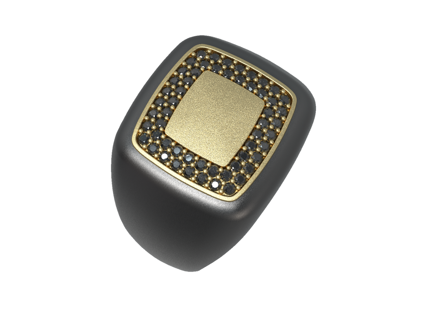 Valor Square Signet Ring 14K Gold