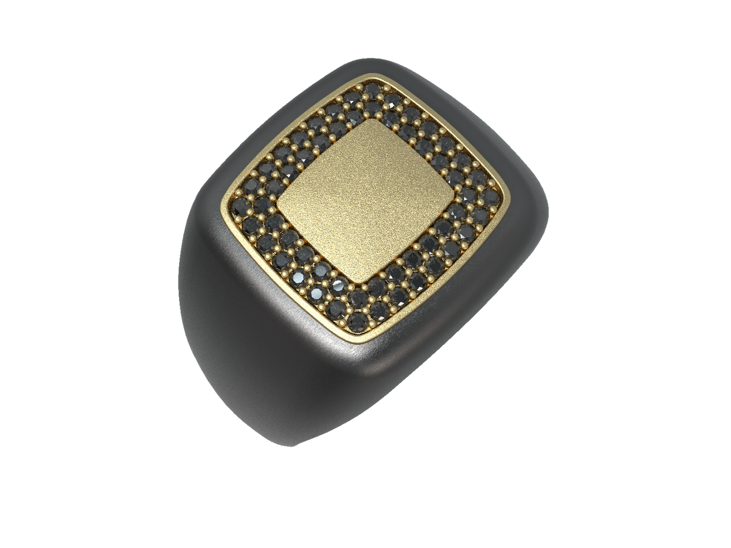 Valor Square Signet Ring 14K Gold