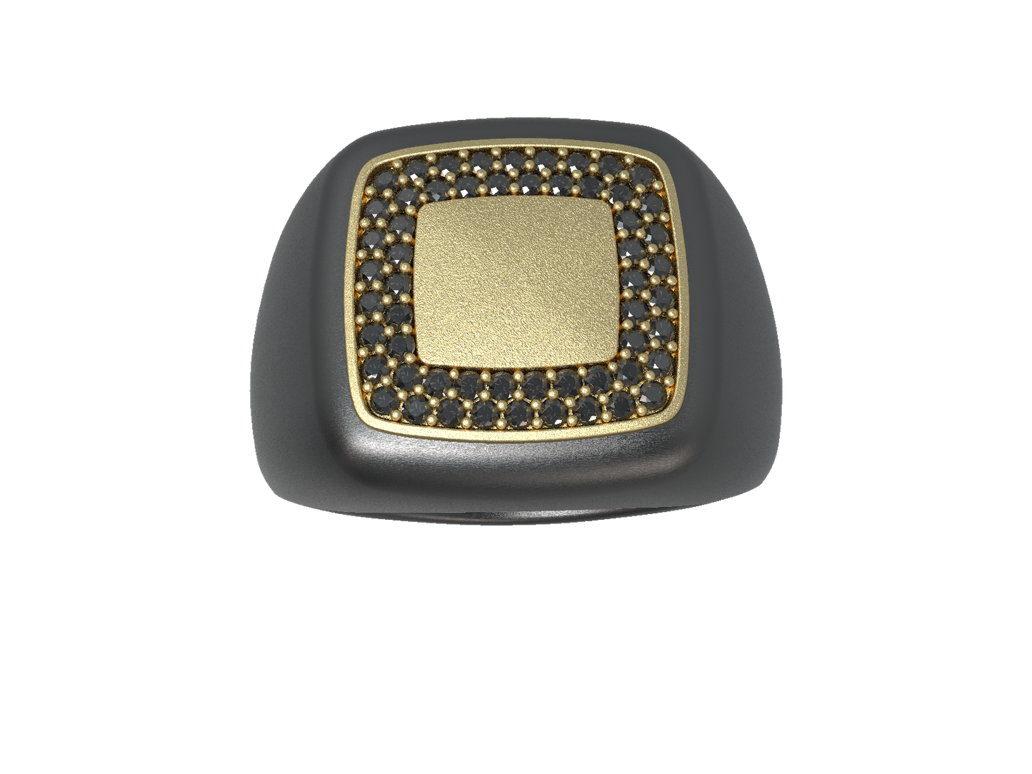 Valor Square Signet Ring 14K Gold