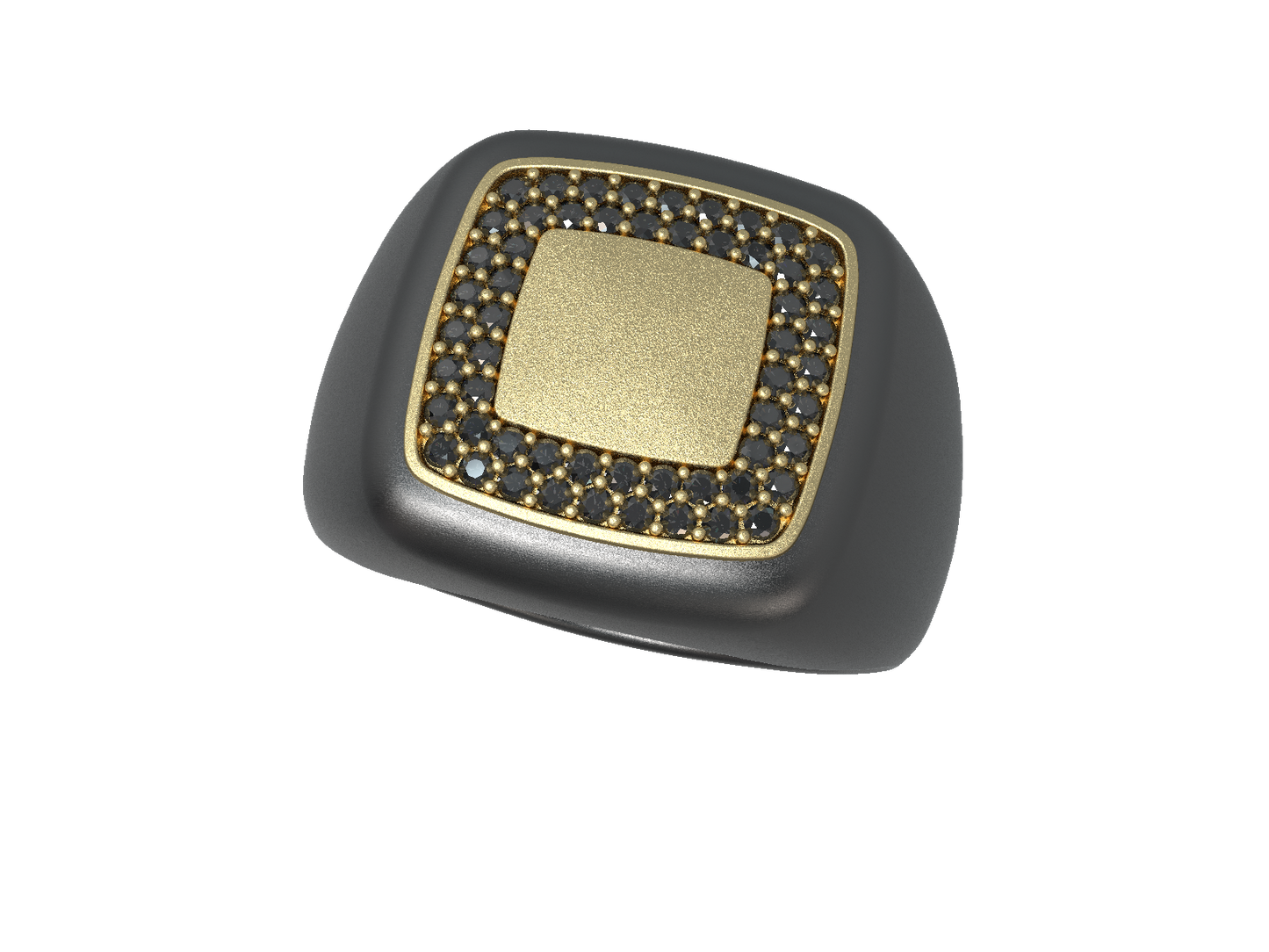 Valor Square Signet Ring 14K Gold