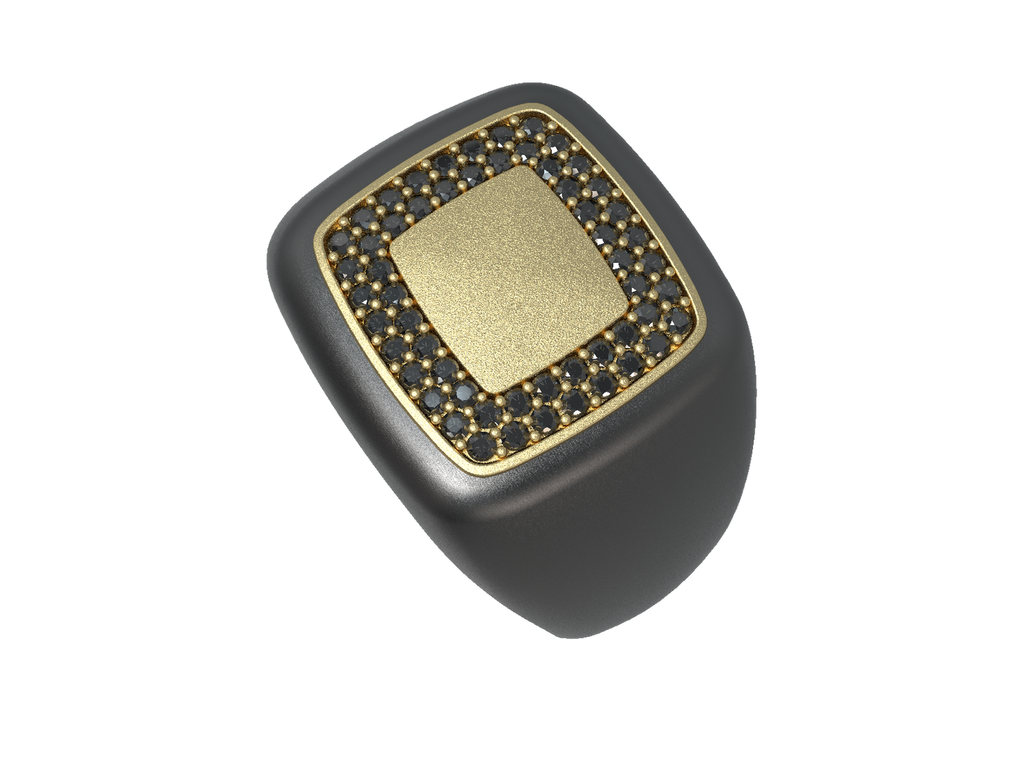 Valor Square Signet Ring 14K Gold