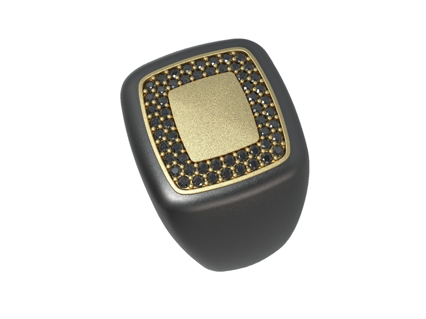 Valor Square Signet Ring 14K Gold