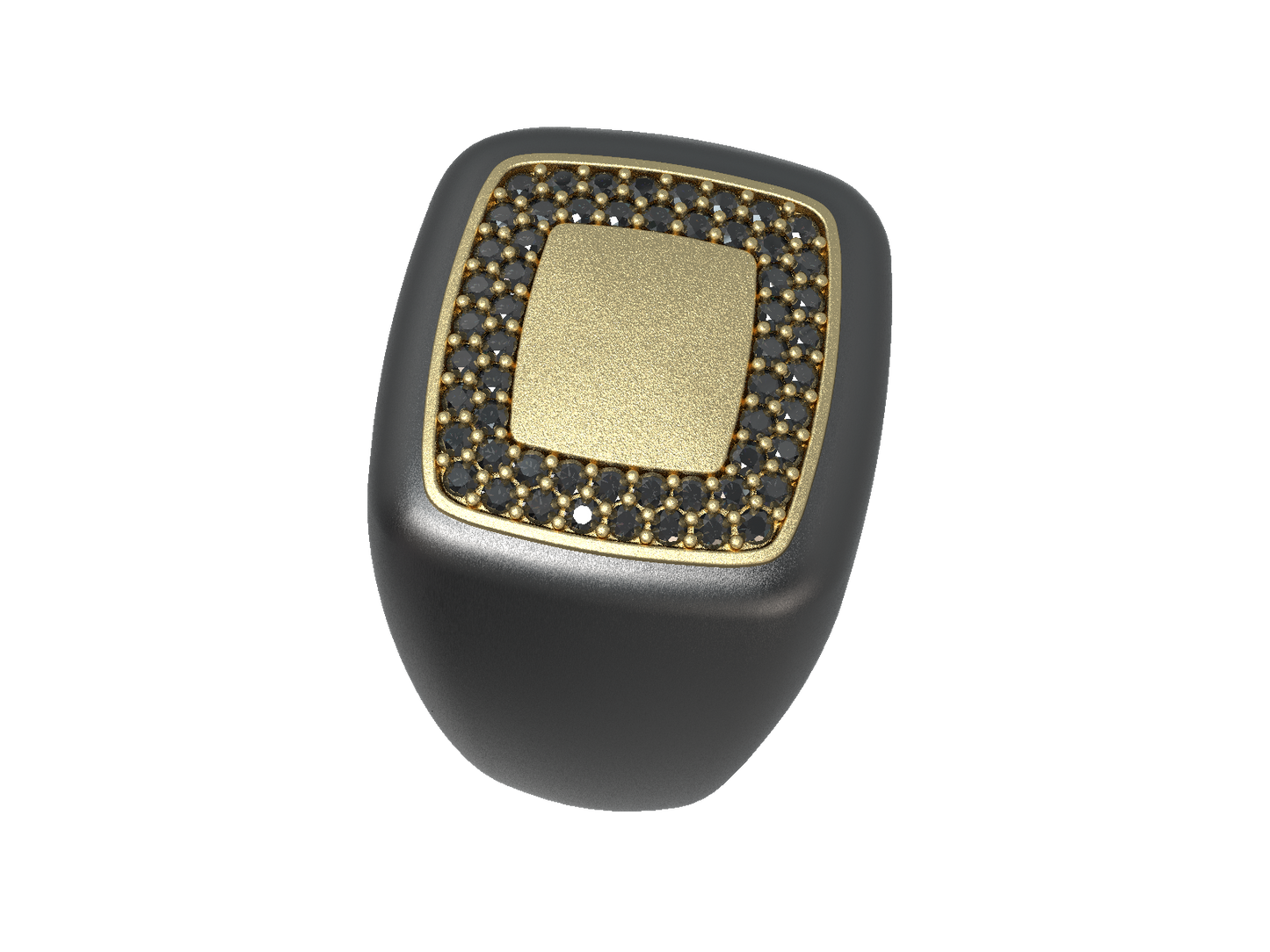 Valor Square Signet Ring 14K Gold