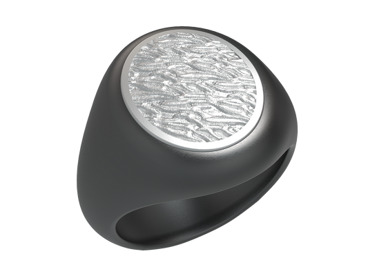 Tidal Oval Signet Ring